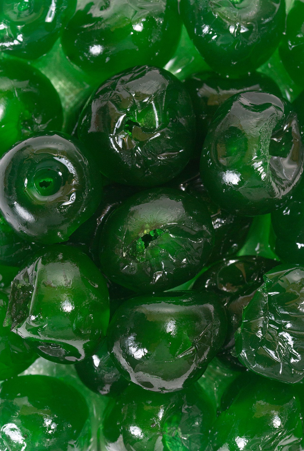 Cerezas verdes confitadas
