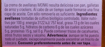 ECO hazelnut cream 330 g Monki