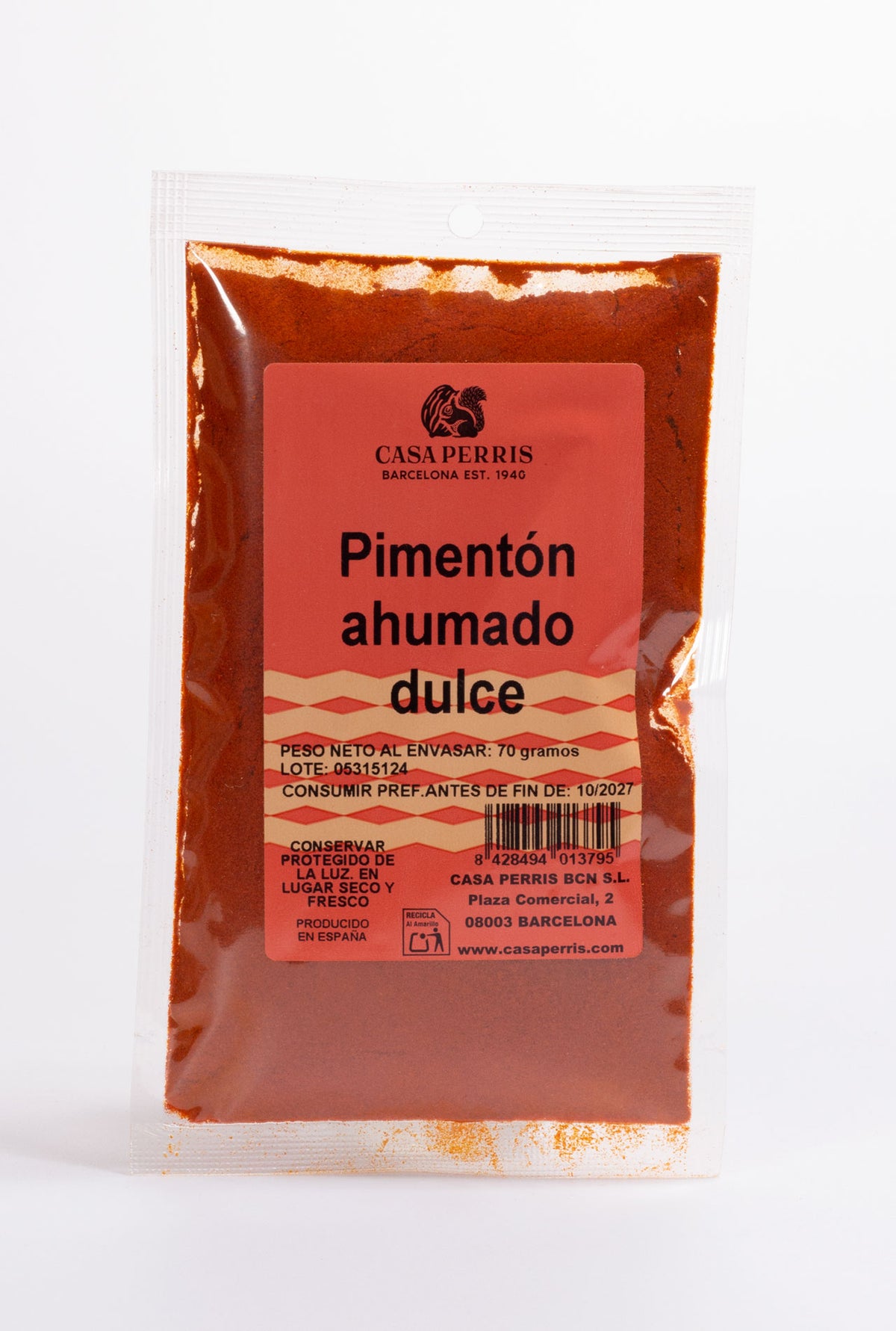 Pebre vermell dolç fumat 70g