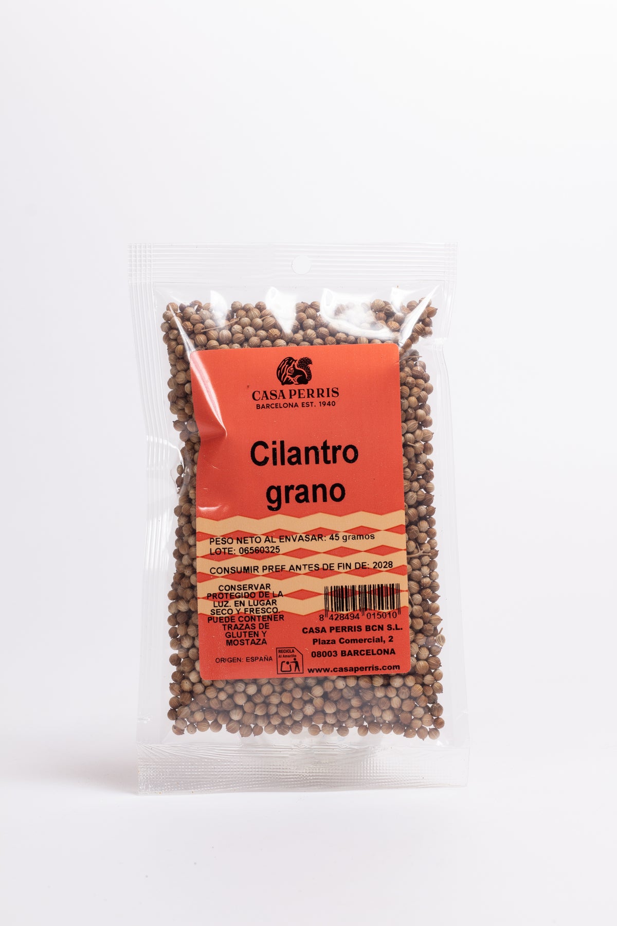 cilantro en grano