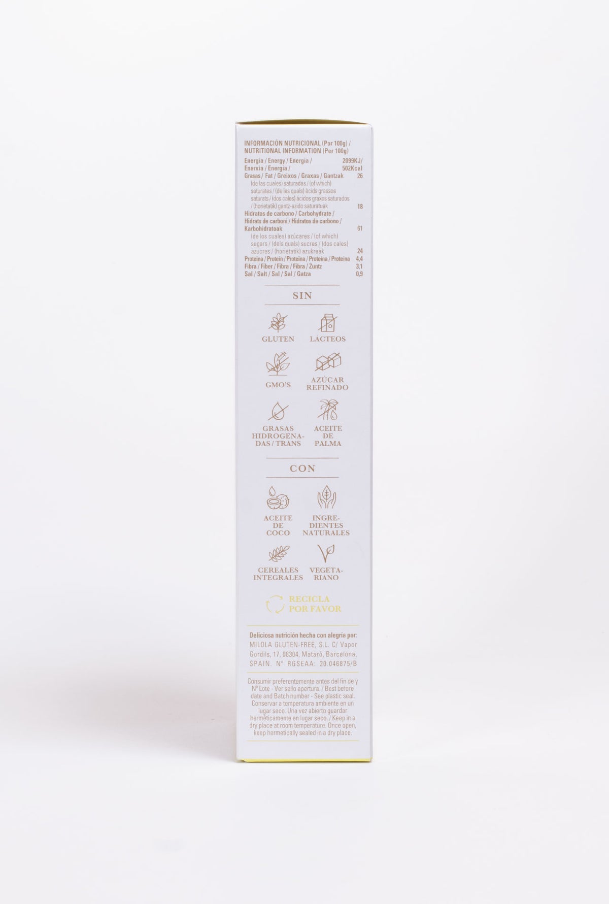 MILOLA Lemon and Chia Cookies 140g