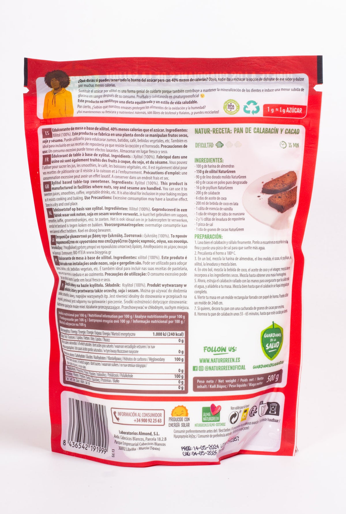 xilitol naturgreen bolsa 500g